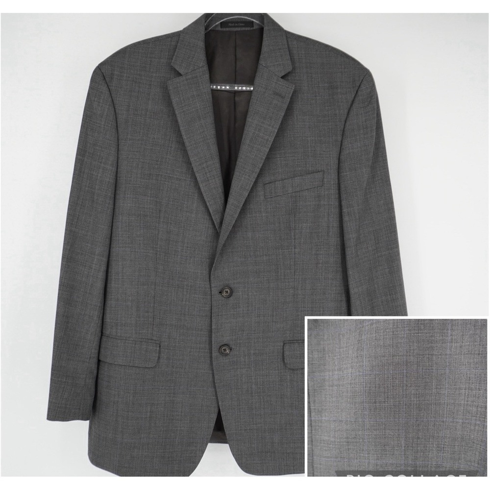 Lauren Ralph Lauren Glen Plaid Gray 100% Wool Sport Blazer 44R Old Money Preppy